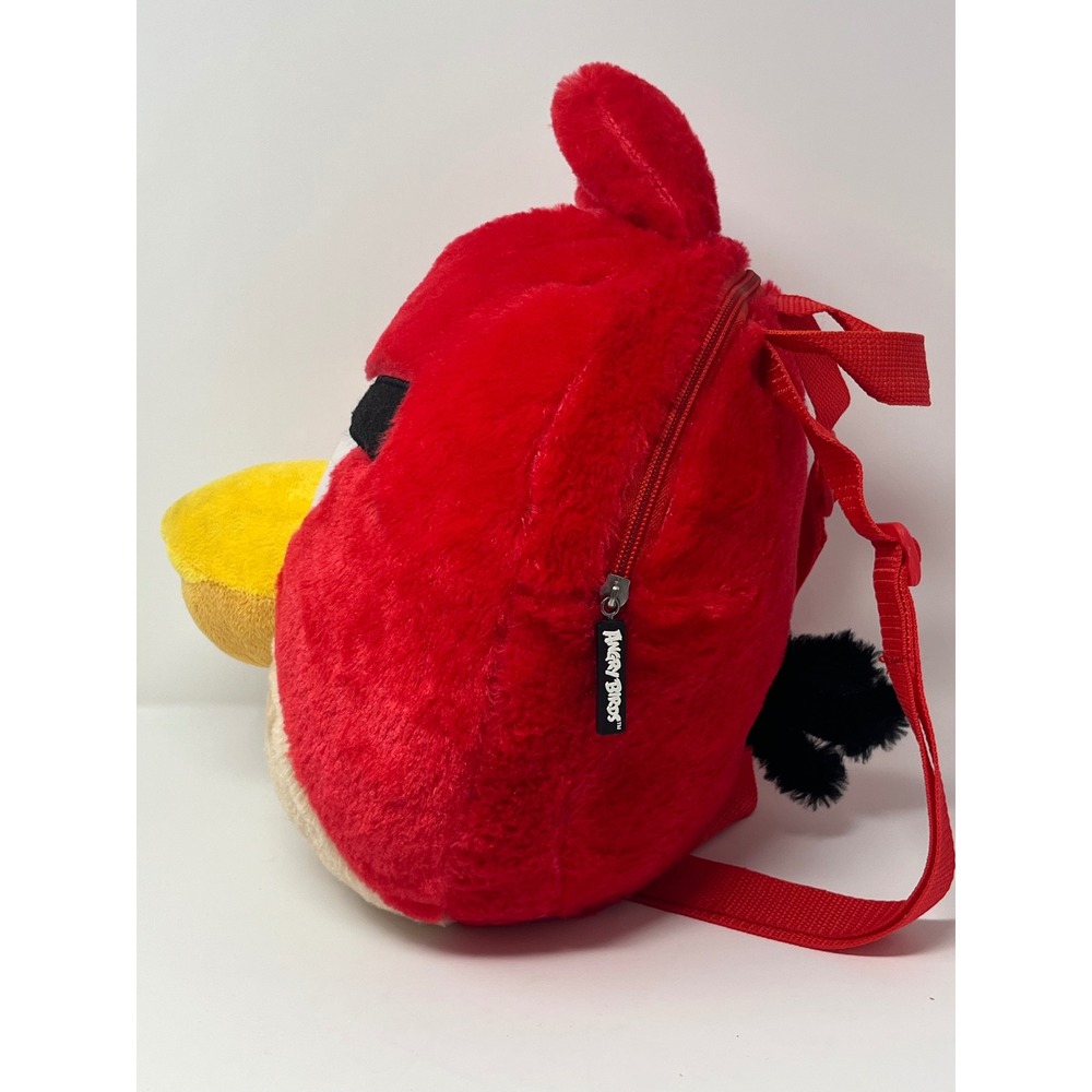 Angry Birds Red Bird Plush Backpack Rovio 2012 Accessory Innovations Red Furry - Picture 4 of 11